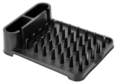 Zdjęcie produktu dla Stojak do suszenia naczyń - plastikowy - 41 x 32,5 x 11 cm - czarny