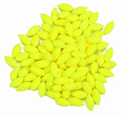 Obrázok produktu pre 100 kusov indikátorov záberu na rybolov, nástrahy, plaváky, korálky (žlté)