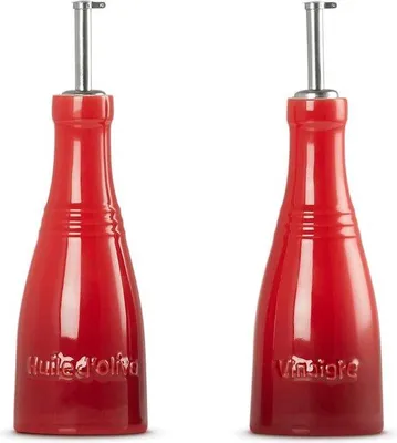 Produktbild von Keramik-Set - Öl- und Essigflasche - 024 Liter - Kirschrot