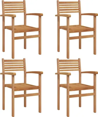 Zdjęcie produktu dla vidaXL Krzesła ogrodowe 4 szt. brązowe 55,5 x 55,5 x 90 cm