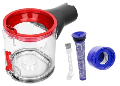 Staubbehälter durchsichtig für Dyson V7/V8, mit Filter & Bürste