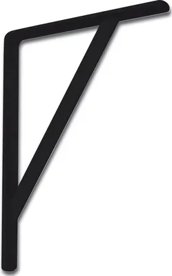 Produktbild von Schwerlastkonsole 150kg - Stegkonsole, Höhe 295mm, Tiefe 205mm, Stahl schwarz pulverbeschichtet
