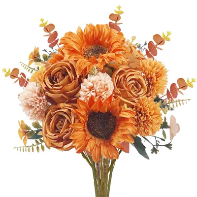 Produktbild von Kunstblumen Hortensie und Sonnenblume für Herbstdekoration