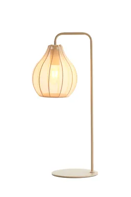 Zdjęcie produktu dla Lampa stołowa - beżowy - Elati - tkanina - lampa biurkowa - E27 - 1883927 - Light & Living