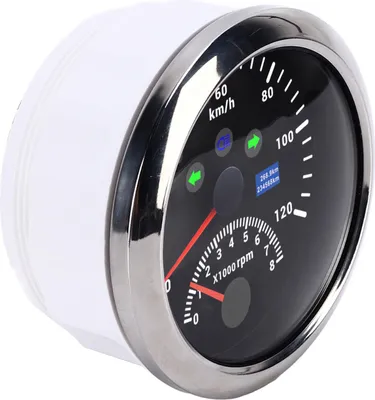 Obrázek produktu pro 85 mm, 120 km/h, GPS rychloměr, 0–8000 ot./min, otáčkoměr, LCD displej s vícebarevným podsvícením pro auto, loď, jachtu, obytný vůz, nákladní auto