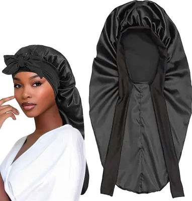 Produktbild von bonnet，schlafhaube seide，silk bonnet，schlafhaube，bonnet sleep cap，schlafhaube haare schützen，satin bonnet，haarhaube，haarhaube für die nacht，schlafhaube seide lange haare