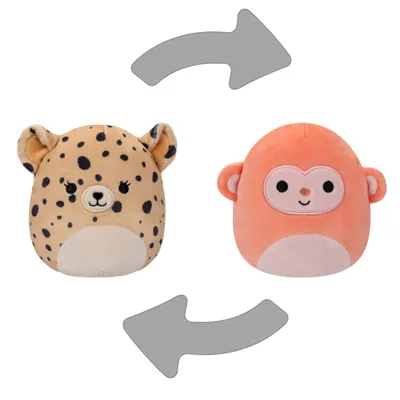 Productafbeelding van SQUISHMALLOWS 2-in-1: Gepard Lexie en aap Elton