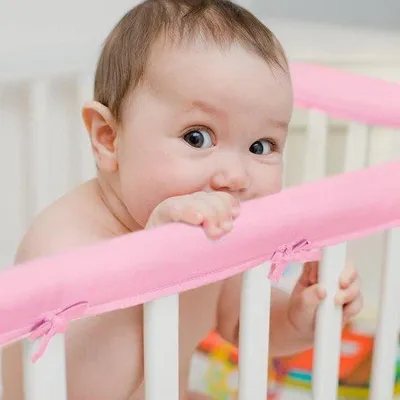 Produktbild von Sicherer Kinderbettzaun - Nestzaun weicher Kinderbett Zaun mit Schutz für Zähne und Anti-Biss-Schutz