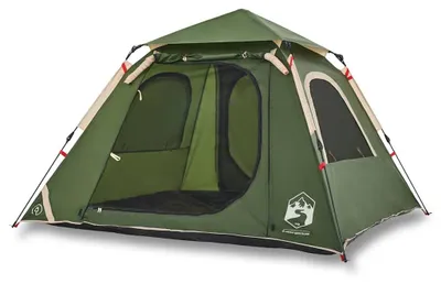 Immagine prodotto di vidaXL Tenda da campeggio a cupola 4 persone verde sgancio rapido