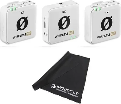 Produktbild von Rode Wireless ME Dual Mikrofon-System Weiss mit Tuch