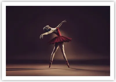 Produktbild von Poster - Poster ohne Rahmen - Ballerina Rot Kleid - 100x70 cm - Wand Bild - Wanddeko - Wandbilder - Kunstposter - Wandposter - Bilder - Kunstdruck - Wanddekoration - Wandbild - P2XAA100x70-4336