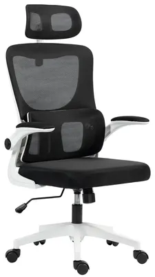 Produktbild von Bürostuhl, höhenverstellbar, verstellbare Kopfstütze, bis 120 kg, 60x59x114-122 cm, Schwarz