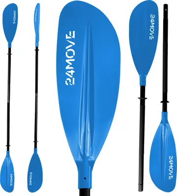 Produktbild von 24MOVE® Doppelpaddel LAGO Aluminium Paddel, Stand-Up Paddling, Paddel für Kajak, 220 cm, verstellbar