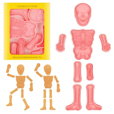 Halloween Ausstechformen, 8 Stück, 3D-Kunststoff, Kürbis