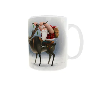 Produktbild von Becher 300ml für Santa Funny Motorrad Fan