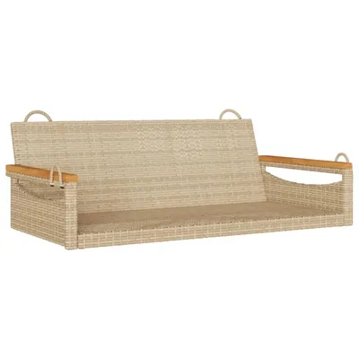 Produktbild von Hängebank Beige 109x62x40 cm Poly Rattan