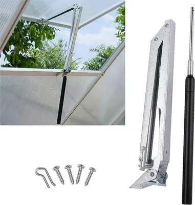 Produktbild von Izrielar Automatischer Fensteröffner für Gewächshaus, temperaturgesteuert, stromfrei, Einzelfeder, Hubkraft 7 kg