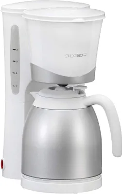 Obrázek produktu pro Kávovar na 8–10 šálků, bílý/stříbrný, s ochranou proti odkapávání