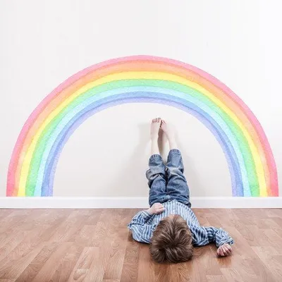 Immagine prodotto di Adesivo arcobaleno per la cameretta dei bambini: grande decorazione murale per la cameretta delle bambine e dei neonati