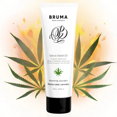 Obrázek produktu pro BRUMA - SATIVA OLEJOVÝ GEL S HŘEJIVOU KANABISOVOU PŘÍCHUTÍ 100 ml