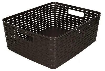 Produktbild von Plasticforte Aufbewahrungskorb/Schrankkorb - Kunststoff - dunkelbraun - 12 L