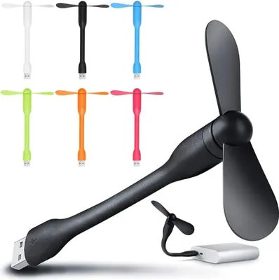 Produktbild von Mini-USB-Lüfter, tragbarer, flexibler Kühler, Lüfter für Computer, PC, Laptop, Power Bank, 6 Stück