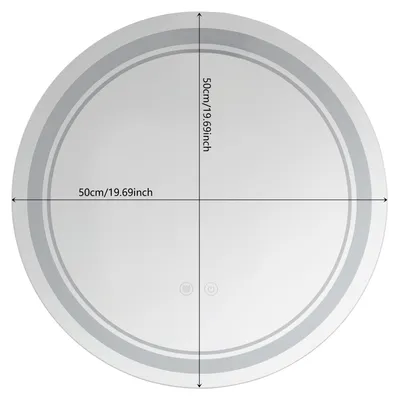 Image de Miroir de salle de bain, éclairage LED,tactile à intensité variable, argent