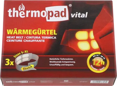 Produktbild von Thermopad Wärmegürtel 3er Box S-XL (Stretch/Klett)