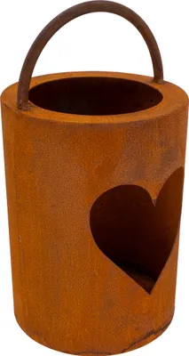 Produktbild von Rostikal Laterne Outdoor Gartendeko Vintage 28 cm Teelichthalter Rost Deko Edelrost Windlicht