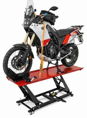 Produktbild von Motorradhebebühne hydraulisch 450 kg Breite 55 cm Parallelhub Montagebühne Motorradheber in rot
