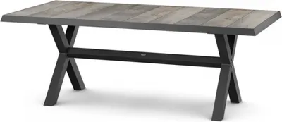 Produktbild von Siena Garden Sincro Dining Tisch 200x100 cm – Aluminium (matt anthrazit) & Keramikplatte (washed gre