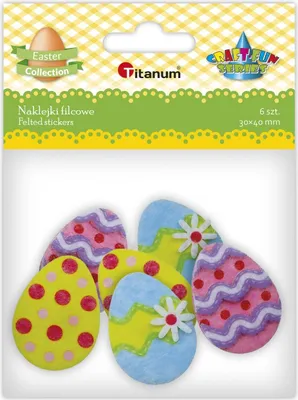 Produktbild von Filzsticker Ostereier 3x4 cm 9 Stück Titanum