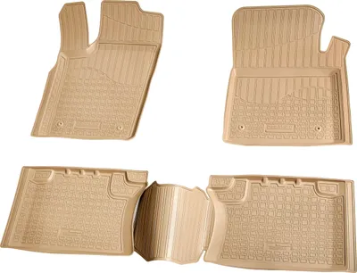 Zdjęcie produktu dla gumowe dywaniki podłogowe 3D do JEEP Grand Cherokee | WK2 | od 2010> | beżowe z obramowaniem