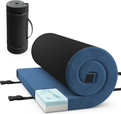 Produktbild von GOPLUS Camping Matratze, Campingmatte Memory Schaum mit Reisetasche, Isomatte tragbar aufrollbar