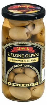 Zdjęcie produktu dla MK Oliwki Greckie zielone drylowane 350g.