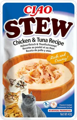 Produktbild von INABA Ciao Stew Chicken & Tuna - Katze behandeln - 40g