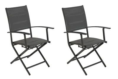 Produktbild von Merxx Gartensessel Florenz 2er Set, klappbar - Aluminium/Textil