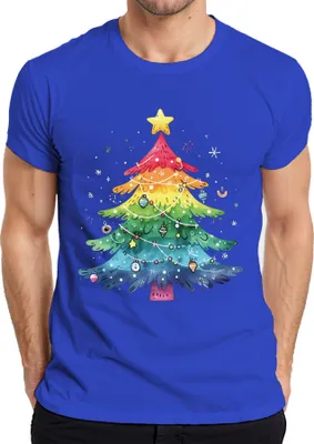Produktbild von Weihnachtsbaum LGBTQ - Weihnachten Weihnachtsgeschenk Christmas Herren T-Shirt, Blau, 3XL