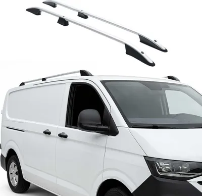 Produktbild von Dachreling Dachgepäckträger für VW Transporter T7 2024-2025 L1 kurzer Silber 2x