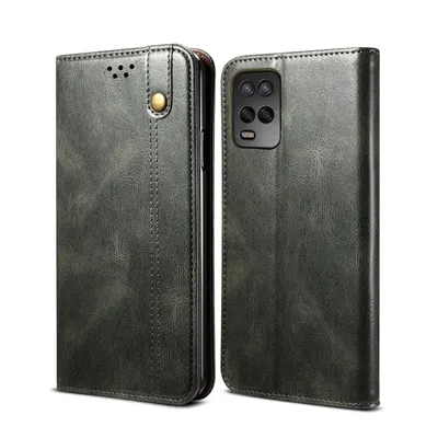 Obrázek produktu pro Pouzdro pro OPPO A54 4G, kožené flip pouzdro peněženka s funkcí stojánku zelené