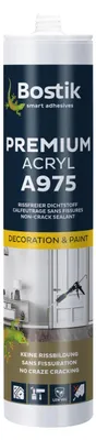 Immagine prodotto di Bostik A975 Premium sigillante acrilico bianco 1K Cartuccia da 300 ml Sigillante acrilico
