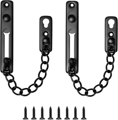 Imagen del producto de Cerraduras de acero inoxidable, 2 unidades, 8,5 x 4 cm, con tornillos, para uso doméstico y en hoteles