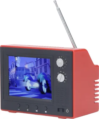 Obrázek produktu pro Televizní domeček pro panenky, starý retro styl, hratelná miniaturní televize, vysoký simulovaný nábytek z domečku pro panenky