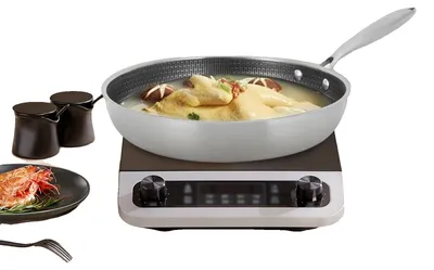 Obrázek produktu pro Pánev, nerezová ocel, nepřilnavý povrch, 32 cm