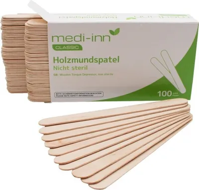 Produktbild von Medi-Inn Mundspatel aus Holz, unsteril (100 Stück)