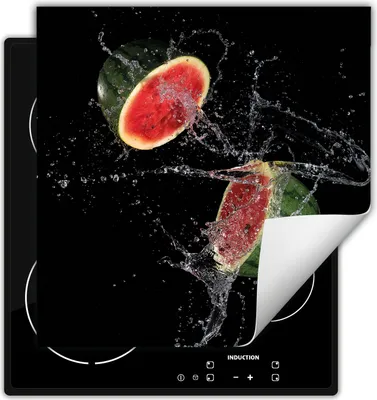 Immagine prodotto di DarHaus Piastra di copertura per fornelli 60x52 cm Tappetino antiscivolo Roll-up, nero - Anguria
