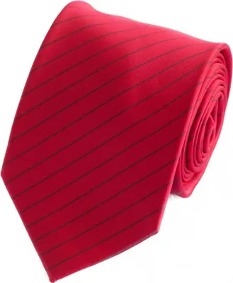 Produktbild von Fabio Farini - 1 Stück Herren Krawatte Rot - verschiedene Rote Männer Schlips in 8cm Breit (8cm), Rot Schwarz - Victory Red/Black
