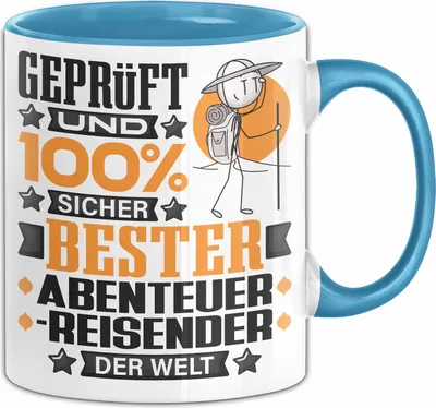 Produktbild von Abenteurreisender Geschenk Lustiger Spruch für Abenteurreisender Geschenkidee Bester Abenteurreisender Der Welt (Blau)