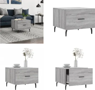 Produktbild von vidaXL Couchtisch Grau Sonoma 50x50x40 cm Holzwerkstoff - Couchtisch - Couchtische - Beistelltisch - Beistelltische