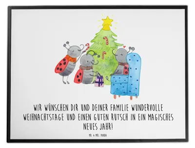 Produktbild von Mr. & Mrs. Panda schreibtischunterlage Weihnachten Smörle - Weiß - Geschenk, Pfefferminzstange, tischauflagen, Schreibunterlage, Unterlage Schreibtisch, Weihnachtsbaum